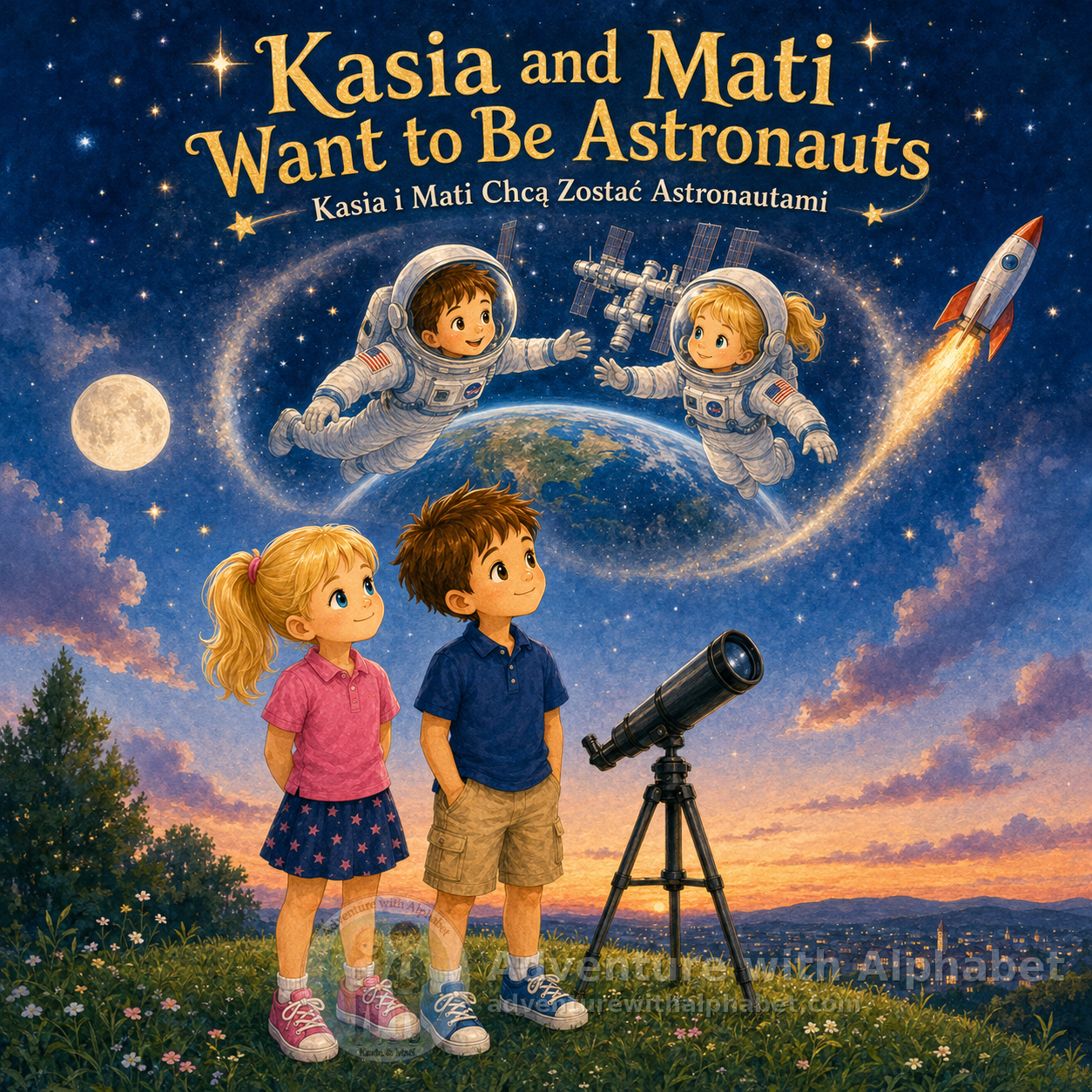 Kasia and Mati Want to Be Astronauts book cover