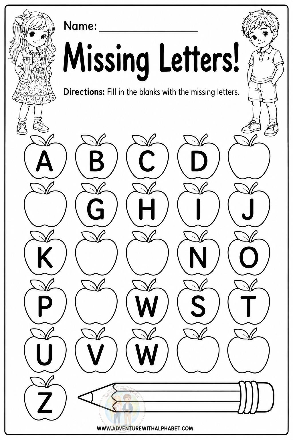 New in the Learning Corner: Missing Letters in the Apples. — image 1