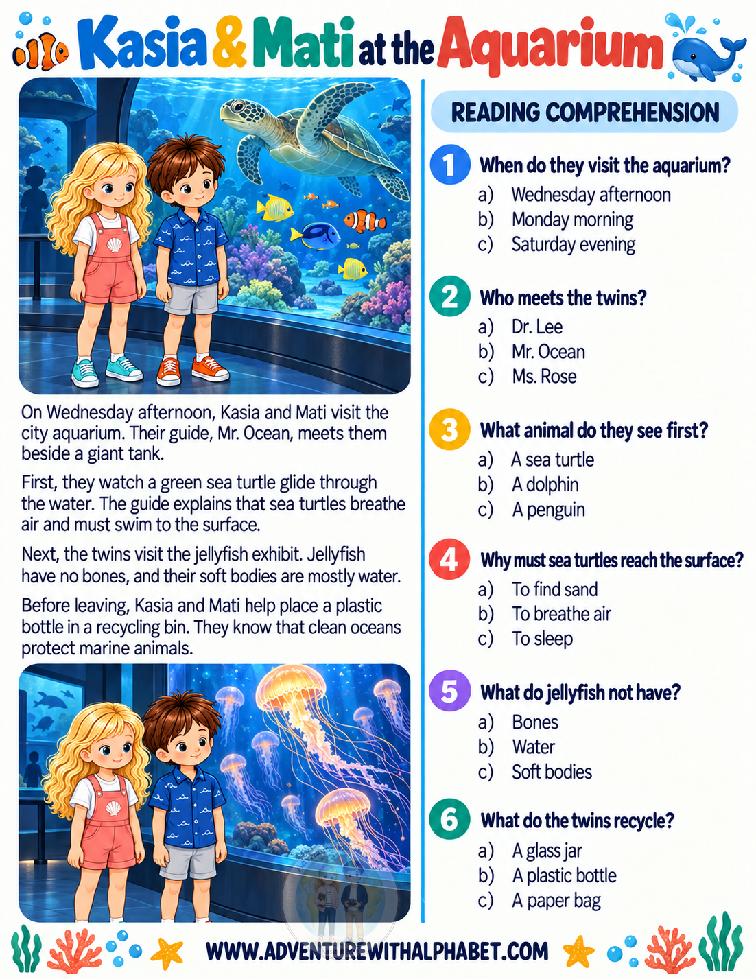 New in the Learning Corner: At the Aquarium